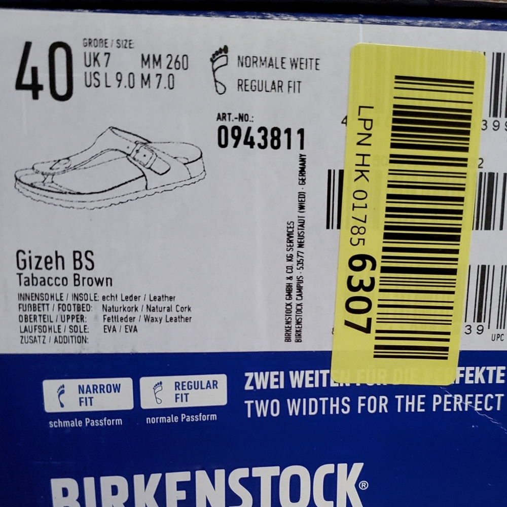 New Birkenstock Gizeh Tobacco Leather Sandals - Picture 9 of 9